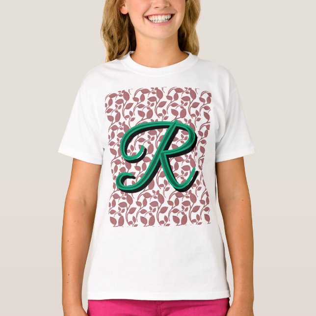 Custom and personalized botanical pattern  T-Shirt (Front)
