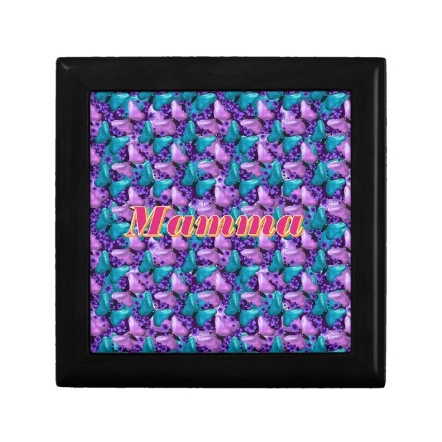 Custom and personalized butterfly floral gift  box (Front)