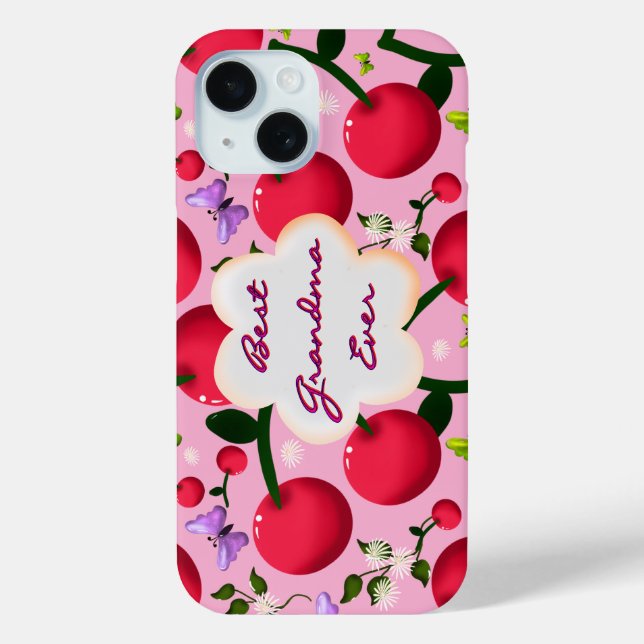Custom and personalized cherry butterfly gift  Case-Mate iPhone case (Back)