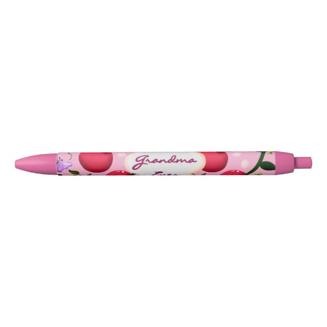 Custom and personalized cherry butterfly gift  pen (Front)