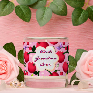 Custom and personalized cherry butterfly gift scented candle