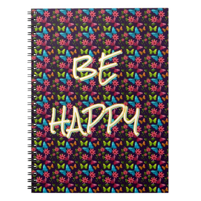 Custom and personalized Colorful Butterfly  Notebook (Front)