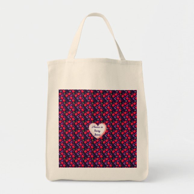 Custom and personalized Cute Cherry Butterfly  Tote Bag (Front)