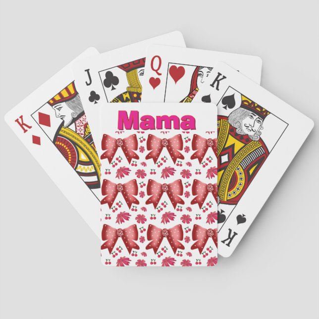 Custom and personalized Cute Coquette Gift Poker Cards (Back)