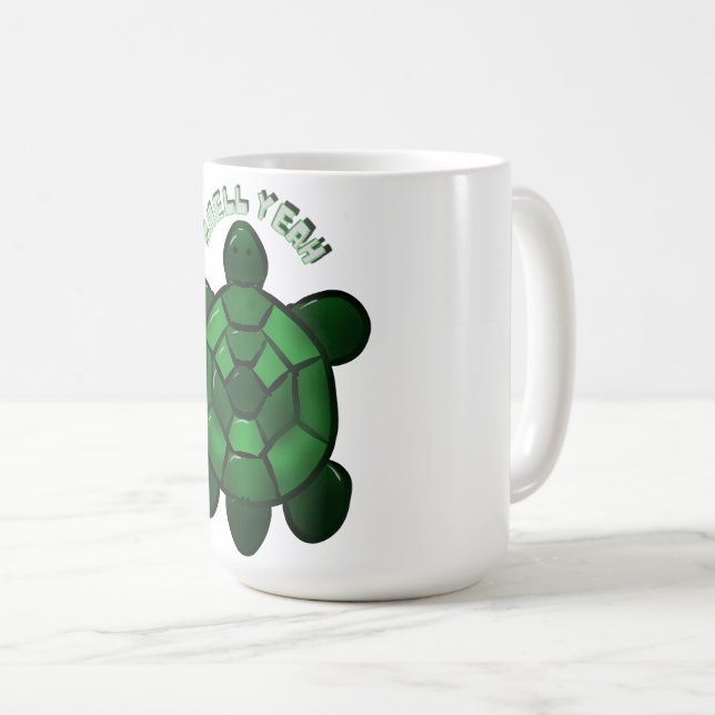 Custom and personalized Cute Turtle  Coffee Mug (Front Right)