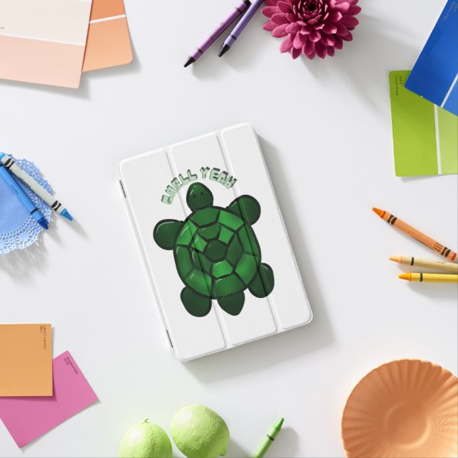 Custom and personalized Cute Turtle  iPad Mini Cover (In Situ)