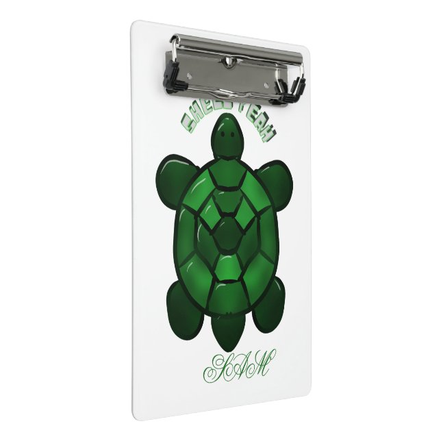 Custom and personalized Cute Turtle  Mini Clipboard (Angled)