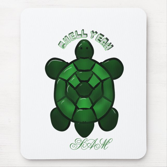 Custom and personalized Cute Turtle  Mouse Pad (Front)