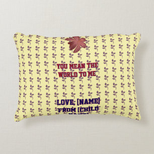 Custom and personalized family quote gift  accent pillow