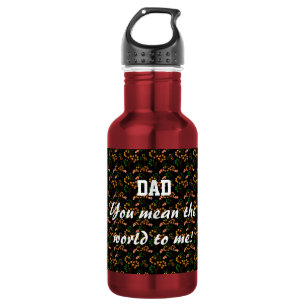 Custom and personalized Father's Day Gift for Dad Stainless Steel Water Bottle