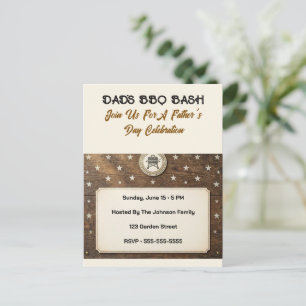 Custom and personalized Father's Day Invitation Postcard
