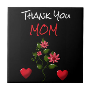 Custom and personalized floral gift ceramic tile