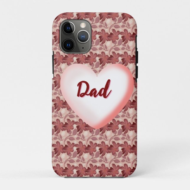 Custom and personalized floral gift for Father  Case-Mate iPhone Case (Back)