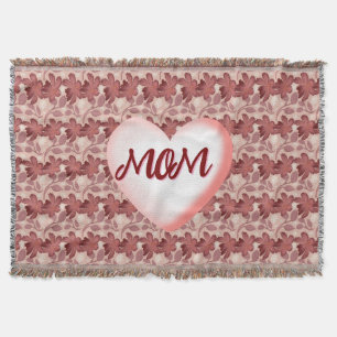 Custom and personalized floral gift for Mom Throw Blanket