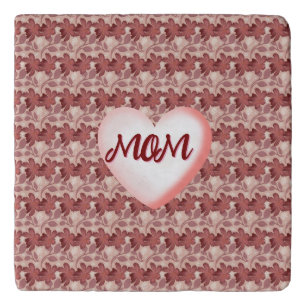 Custom and personalized floral gift for Mom Trivet