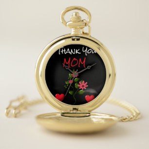 Custom and personalized floral gift  pocket watch