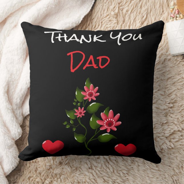 Custom and personalized floral gift  throw pillow (Blanket)