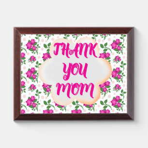 Custom and personalized floral pattern  award plaque