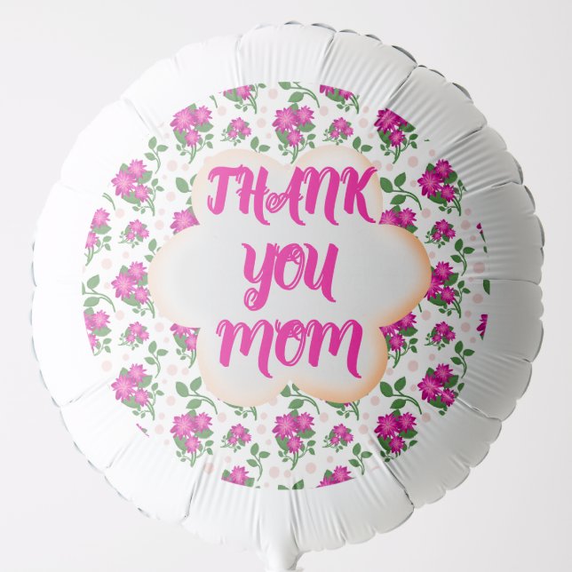 Custom and personalized floral pattern  balloon (Front)