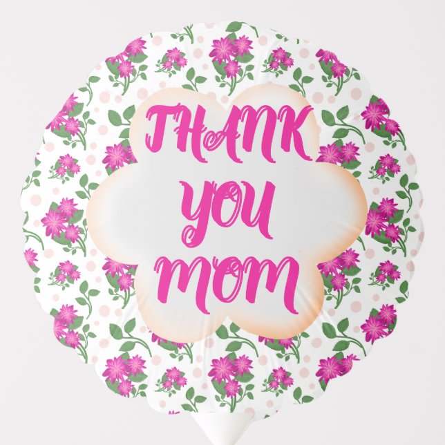 Custom and personalized floral pattern  balloon (Front)