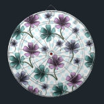 Custom and personalized floral pattern  dart board<br><div class="desc">A soft and dreamy cottagecore floral pattern featuring pastel purple and teal flowers on a subtle dotted background. This design captures a gentle, vintage garden aesthetic perfect for those who love calm, cozy, and feminine styles. Ideal for apparel, phone cases, and home decor, this cute and aesthetic floral pattern adds...</div>