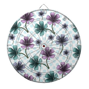 Custom and personalized floral pattern  dart board
