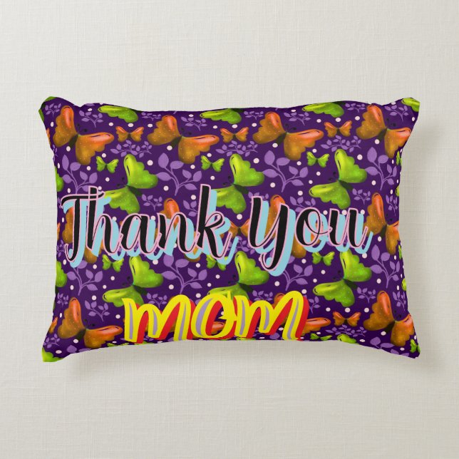 Custom and personalized gift butterfly Pattern   Accent Pillow (Front)