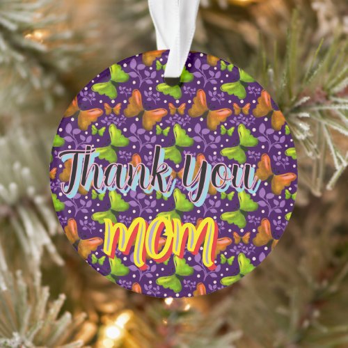 Custom and personalized gift butterfly Pattern   Ornament