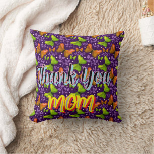 Custom and personalized gift butterfly Pattern   Throw Pillow