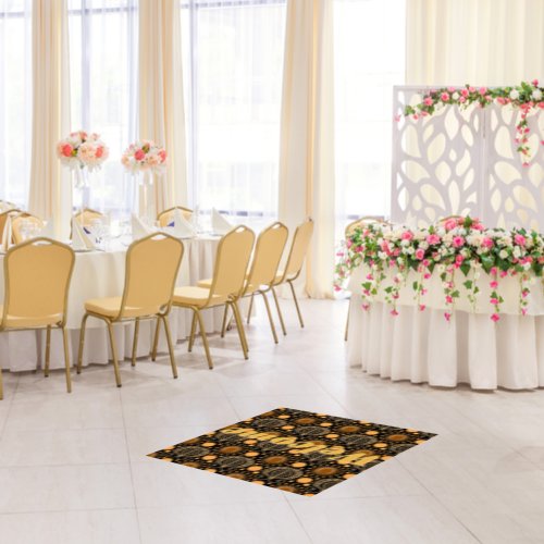 Custom and personalized Gold Boho Ornamental  Floor Decals