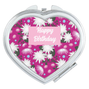 Custom and personalized Happy Birthday greetings  Compact Mirror