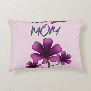Custom and personalized mother's day floral gift accent pillow
