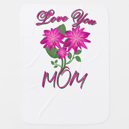 Custom and Personalized Mother's Day Floral gift Baby Blanket