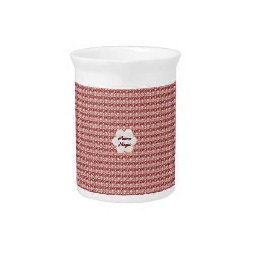 Custom and personalized mother's day floral gift beverage pitcher