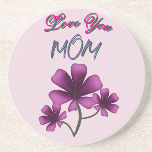 Custom and personalized mother's day floral gift  coaster