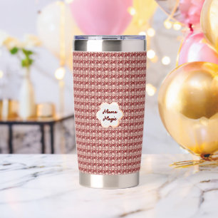 Custom and personalized mother's day floral gift insulated tumbler