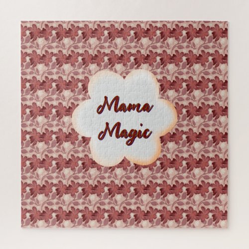 Custom and personalized mother's day floral gift jigsaw puzzle