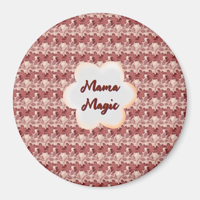 Custom and personalized mother's day floral gift magnet (Front)