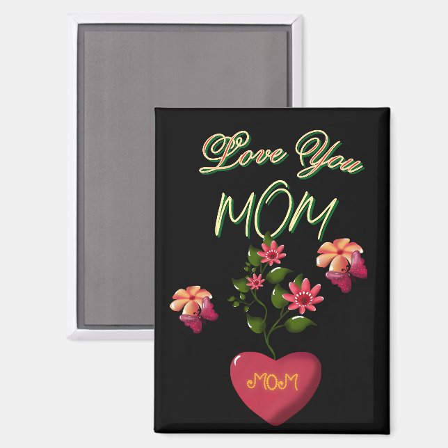 Custom and Personalized Mother's Day Floral gift  Magnet (Front/Back)
