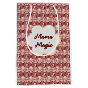 Custom and personalized mother's day floral gift medium gift bag