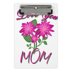 Custom and Personalized Mother's Day Floral gift Mini Clipboard