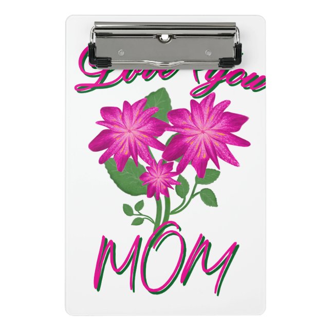 Custom and Personalized Mother's Day Floral gift Mini Clipboard (Front)