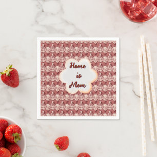 Custom and personalized mother's day floral gift  napkins