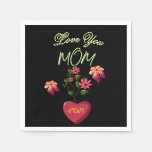 Custom and Personalized Mother's Day Floral gift Napkins
