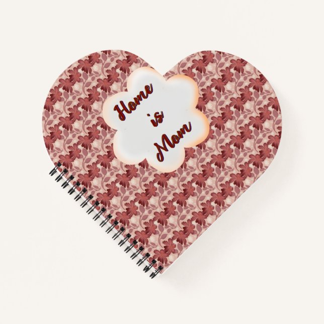 Custom and personalized mother's day floral gift  notebook (Front)
