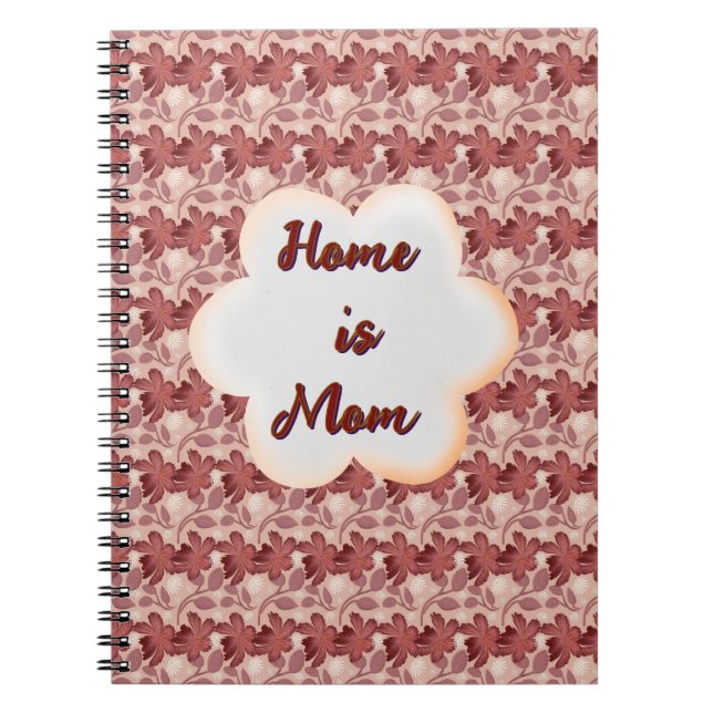 Custom and personalized mother's day floral gift  notebook (Front)