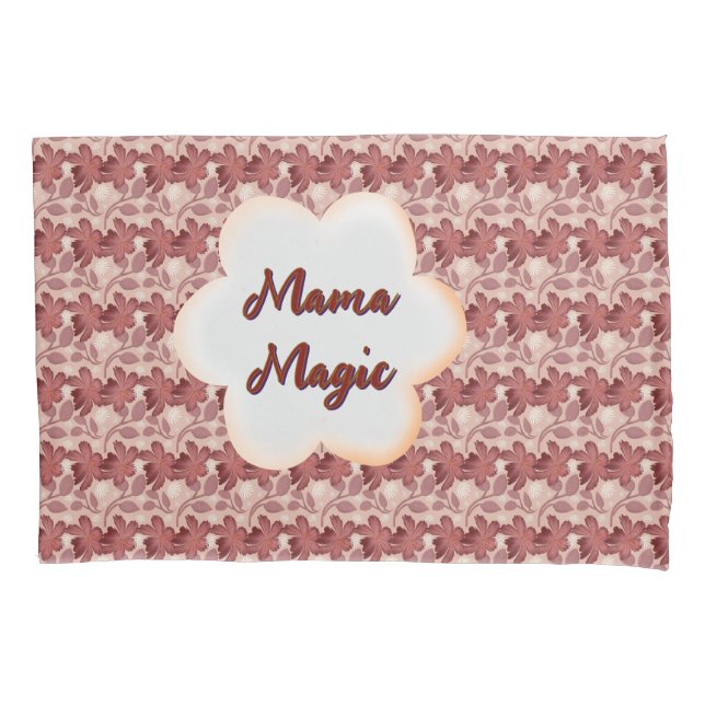 Custom and personalized mother's day floral gift pillow case (Front)