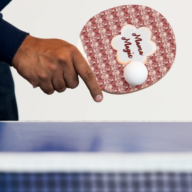 Custom and personalized mother's day floral gift ping pong paddle (Insitu)