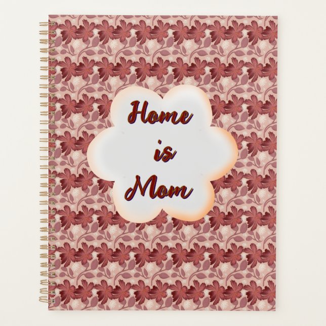 Custom and personalized mother's day floral gift  planner (Front)
