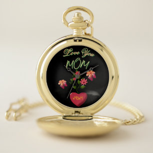 Custom and Personalized Mother's Day Floral gift  Pocket Watch